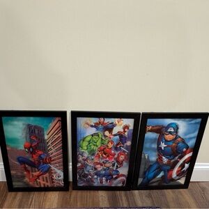 Avengers halogram wall art set of 3